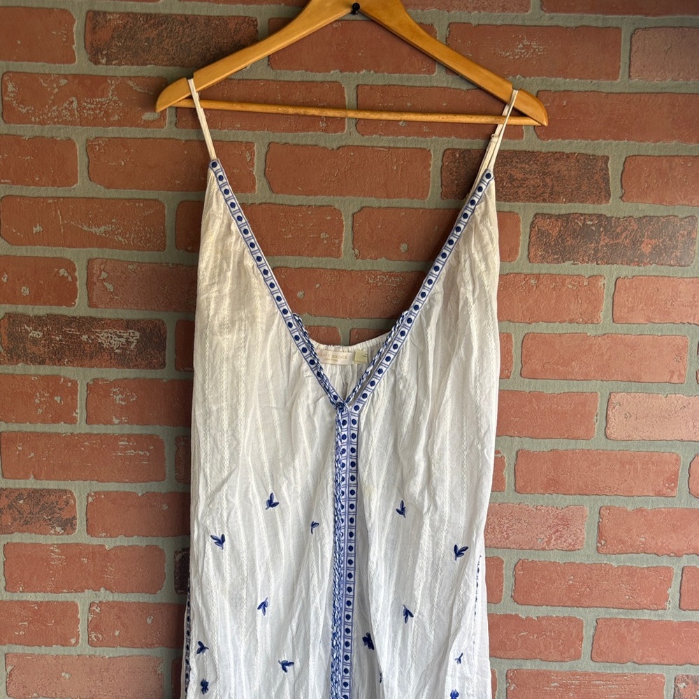 Ramy Brook Taryn dress cover up Azure White Embroidered Dress - Picture 4 of 9